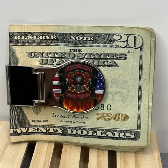 Thrifting Aces Designs Accessories Firefighter Money Clip Poshmark